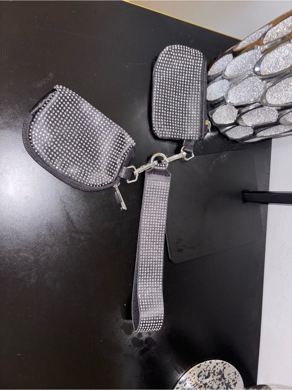 ✨ BOUTIQUE NWOT ✨ All Day All Night” Rhinestone 2-Piece Wallet